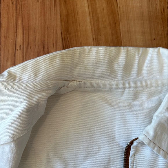 Citizen Vintage Reworked White Cotton Denim Collared Jacket - Picture 7 of 7